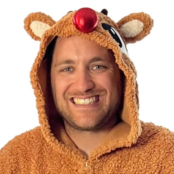 Rudolph Red Nosed Reindeer Union Suit Pajamas - Men's - XL- 2X - NWT - Picture 4 of 6